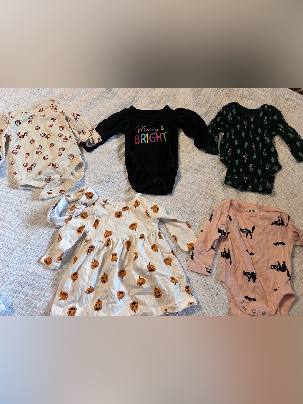 0-3m Baby Clothes - Halloween, Christmas, Thanksgiving. Carters, Old Navy, etc